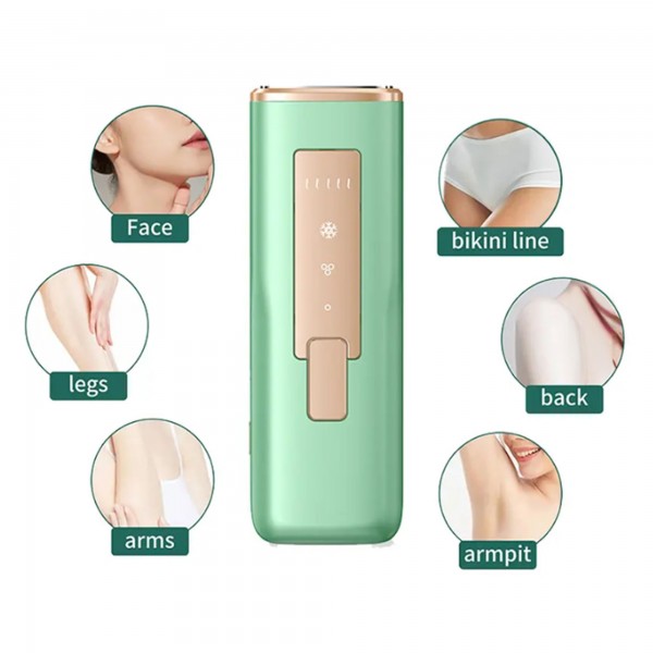 New IPL جهاز إزالة الشعر بالليزر بالتبريد + هدية مجانية