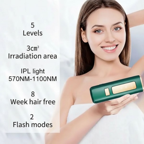 New IPL جهاز إزالة الشعر بالليزر بالتبريد + هدية مجانية