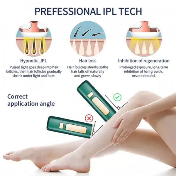 New IPL جهاز إزالة الشعر بالليزر بالتبريد + هدية مجانية