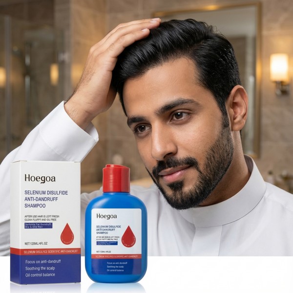 عرض حبتين من شامبو ثنائي كبريتيد السيلينيوم لتنظيف فروة الرأس بعمق