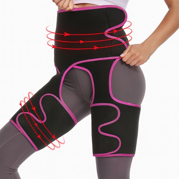 عرض مع حزام رياضي قابل للتعديل لتنحيف البطن والساق بالحرارة معجهاز تدليك كهربائي مع 6 مستويات ضغط ساخن