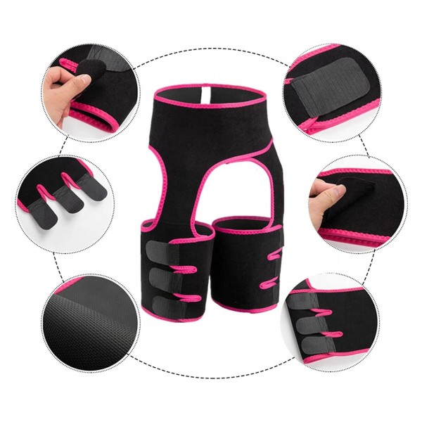 عرض مع حزام رياضي قابل للتعديل لتنحيف البطن والساق بالحرارة معجهاز تدليك كهربائي مع 6 مستويات ضغط ساخن