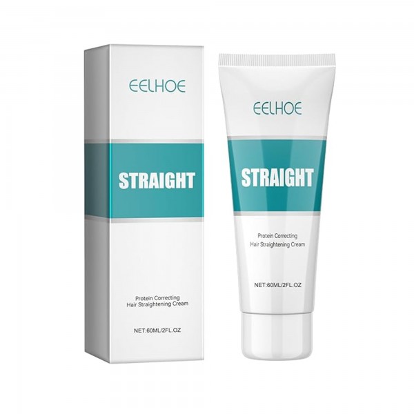 (زيت طبيعي لنمو الشعر EELHOE + كريم فرد الشعر بالبروتين+ديرما رولر هدية) باندل تكثيف وفرد الشعر