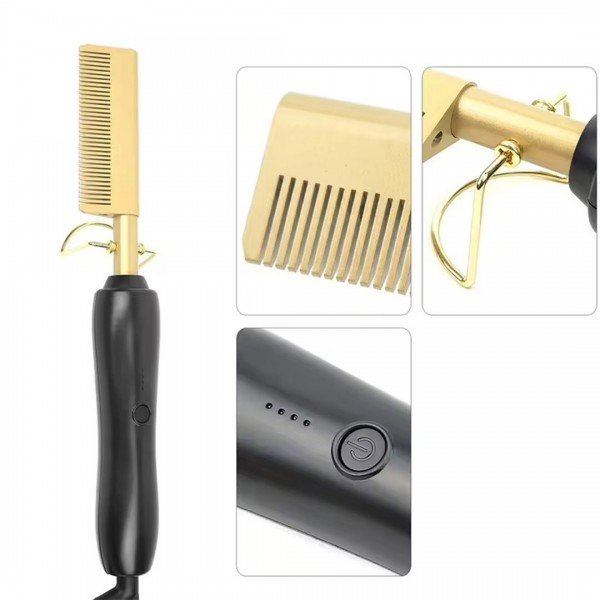 عرض اداة تكثيف الشعر+مشط فرد الشعر المجعد القوي