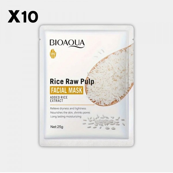 مجموعة أقنعة الأرز اليابانى مع قناع علاج ضوئي بالليزر 4D لتعزيز نضارة البشرة