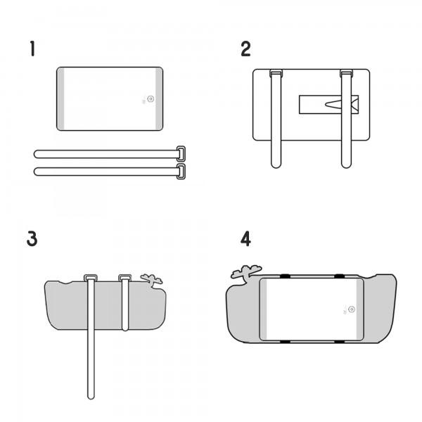 مرآة للسيارة بـ 3 إضاءات ليد وتحكم باللمس