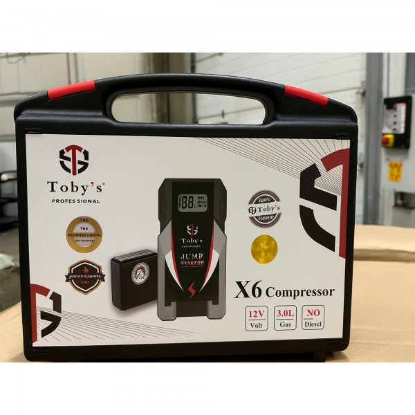 سعة 6000 مللي أمبير Toby X6 جهاز تشغيل بطارية السيارة مع منفاخ