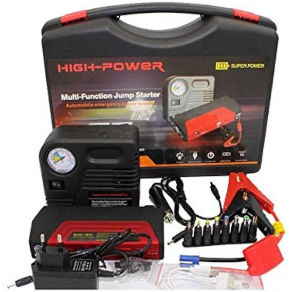 جامب ستارتر للبطارية و منفاخ للسيارة  بضمان عام