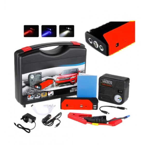 جامب ستارتر للبطارية و منفاخ للسيارة  بضمان عام