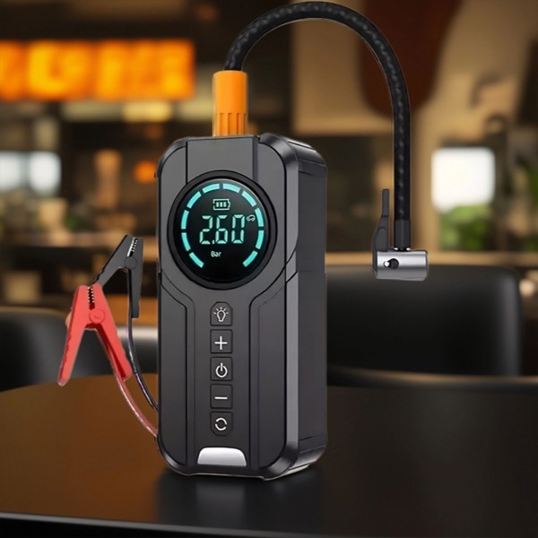 منفاخ اطارات و جهاز طوارء للسيارة