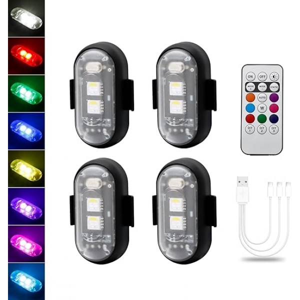 أضواء LED وميض لاسلكية مع جهاز تحكم عن ب عد