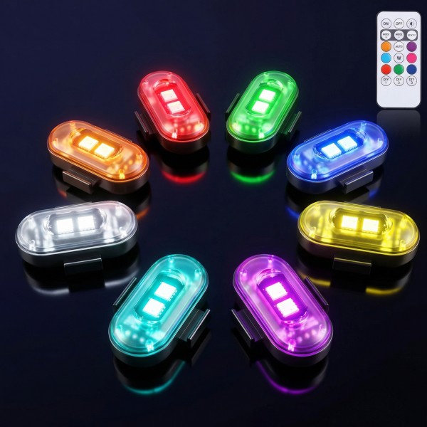 أضواء LED وميض لاسلكية مع جهاز تحكم عن ب عد