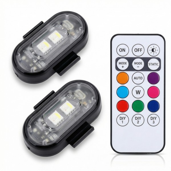 أضواء LED وميض لاسلكية مع جهاز تحكم عن ب عد