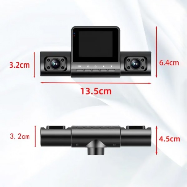 داش كام للسيارة بأربع عدسات بضمان 6 شهور