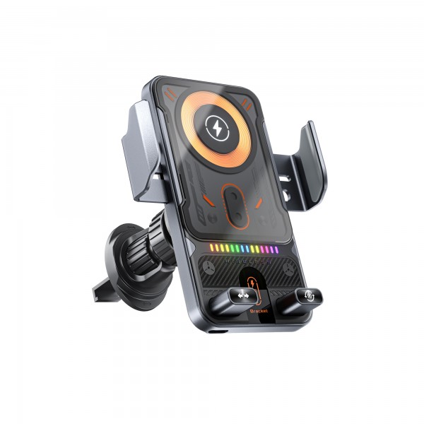 حامل هاتف مغناطيسي للسيارة، وشاحن لاسلكي