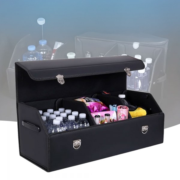 منظم شنطة السيارة الجلدي لتوفير المساحة وترتيب الأغراض