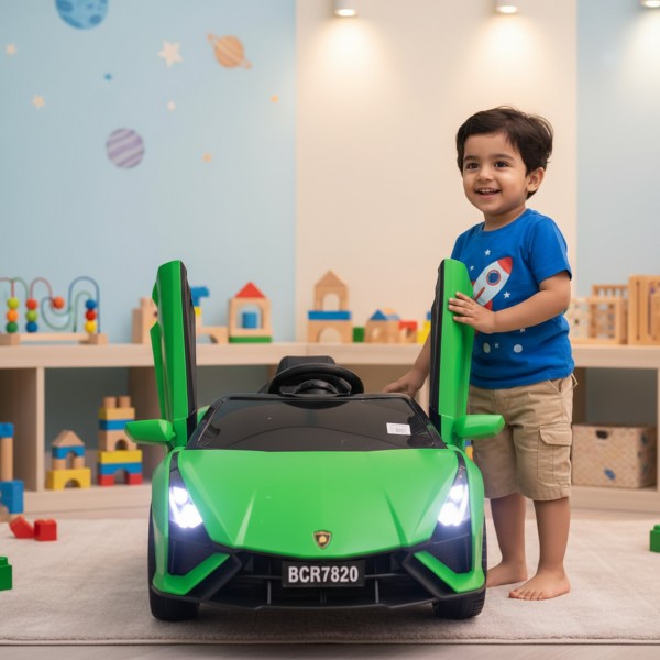 سيارة كهربائية للأطفال لامبورغيني خضراء
