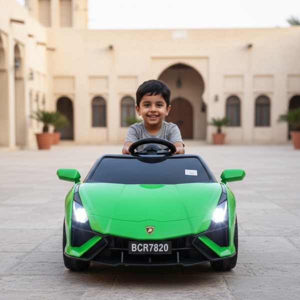 سيارة كهربائية للأطفال لامبورغيني خضراء