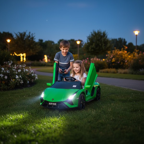 سيارة كهربائية للأطفال لامبورغيني خضراء