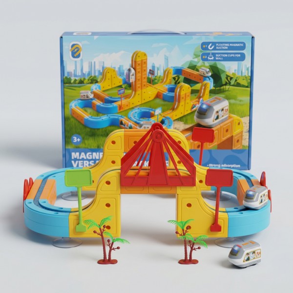 مجموعة قطار السكك الحديدية الكهربائية للأطفال 123 قطعة