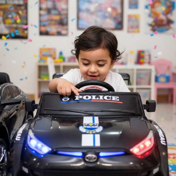 سيارة شرطة الكهربائية للأطفال