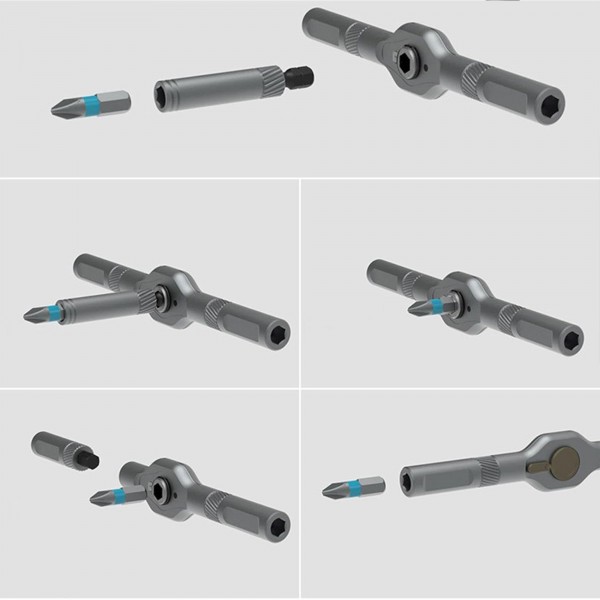 مجموعة مفكات براغي بزاوية قائمة 42 في 1