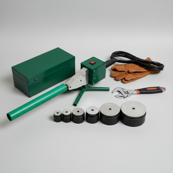 ماكينة لحام مواسير السباكة (PPR/PVC) مع طقم لقم متعددة المقاسات