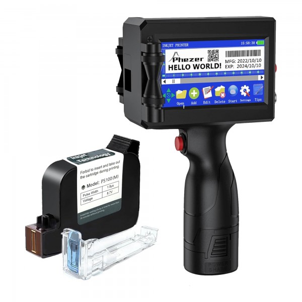 طابعة للحبر محمولة بحجم طباعة 12 7 مم