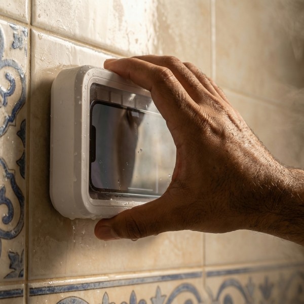 علبة هاتف محمول مقاومة للماء مع مكبر صوت