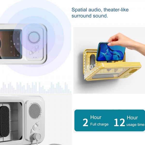 علبة هاتف محمول مقاومة للماء مع مكبر صوت