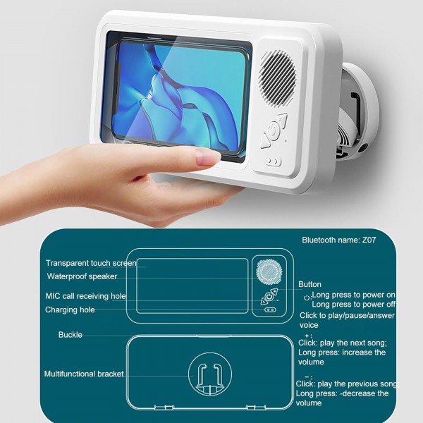 علبة هاتف محمول مقاومة للماء مع مكبر صوت