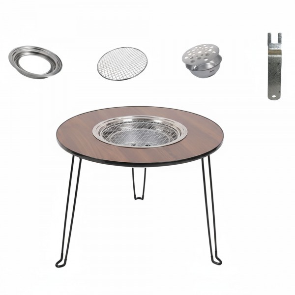 طاولة الشواء الخشبية