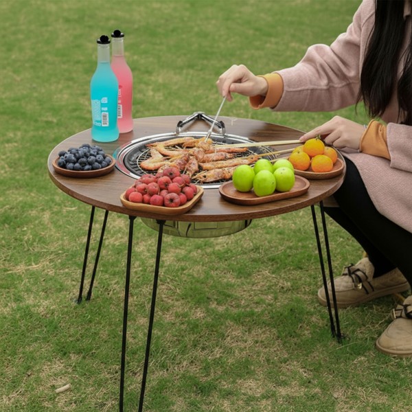 طاولة الشواء الخشبية