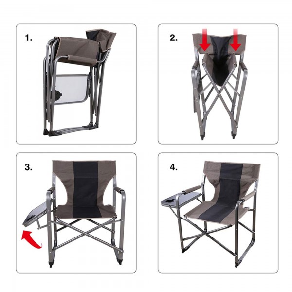 كرسي بمسند قابل للطي للتخييم
