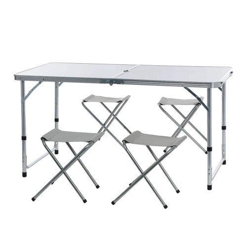 مجموعة طاولة تخييم قابلة للطي مع كراسي