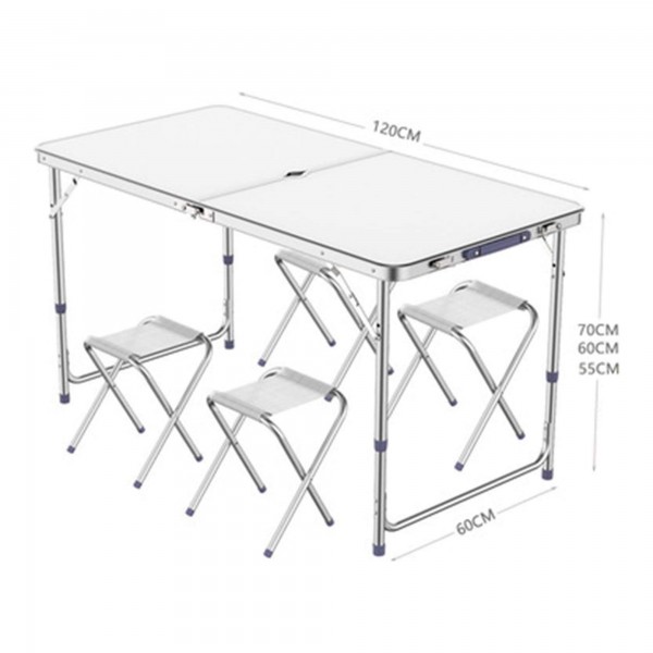 مجموعة طاولة تخييم قابلة للطي مع كراسي