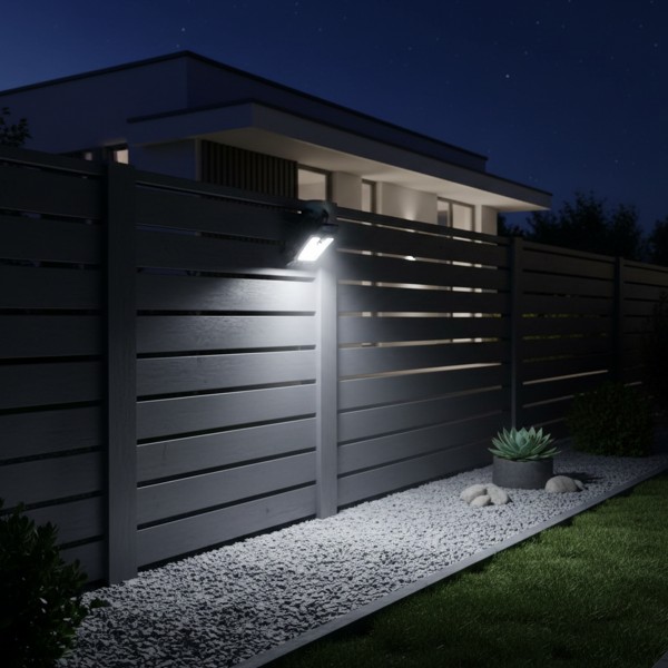 مصباح بمشبك مستشعر حركة محمول يعمل بالطاقة الشمسية