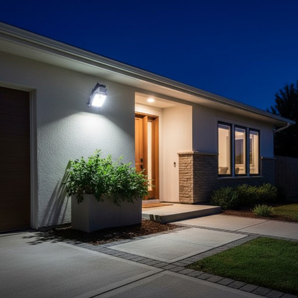 مصباح بمشبك مستشعر حركة محمول يعمل بالطاقة الشمسية