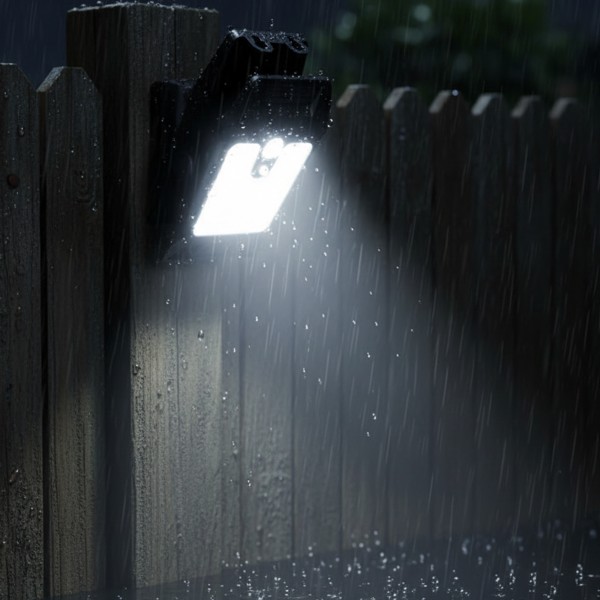 مصباح بمشبك مستشعر حركة محمول يعمل بالطاقة الشمسية