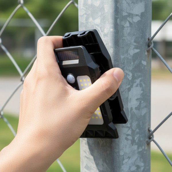 صباح بمشبك مستشعر حركة محمول يعمل بالطاقة الشمسية