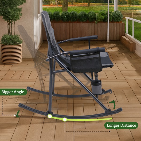 كرسي تخييم هزاز محمول 2 في 1