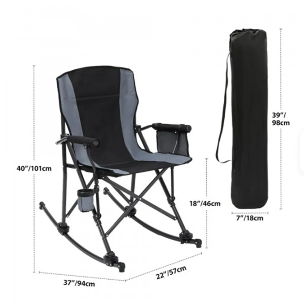 كرسي تخييم هزاز محمول 2 في 1